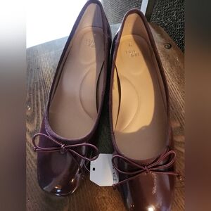 Maroon Heel Ballet with Bow